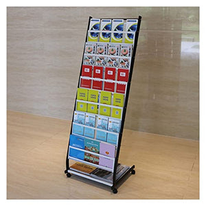 WDJBPSH 6 Tier Brochures Display Holder with Wheels