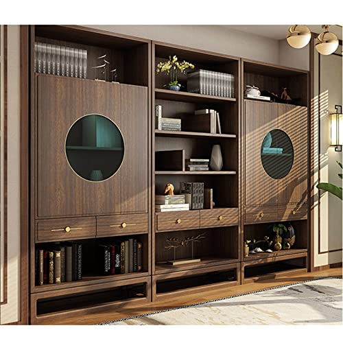 HIHELO Chinese Style Bookcase Combination Cabinet Locker - Elegant Luxury Rack