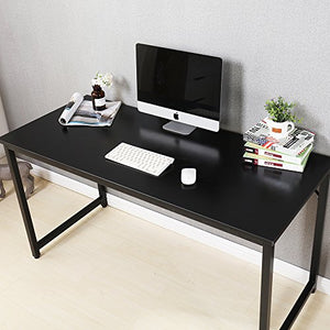 Soges 55" Computer Desk Sturdy Office Meeting/Training Desk Writing Desk Workstation Computer Table, Black JJ-BK-140