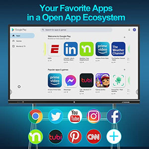 JYXOIHUB 86" Interactive Whiteboard with 4K UHD Touch Screen - Dual System - Conference Ready