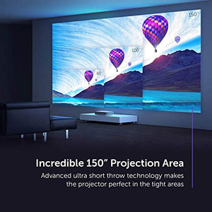 VAVA 4K UHD Laser TV Home Theatre Projector | Bright 2500 Lumens | Ultra Short Throw | HDR10 | Built-in Harman Kardon Sound Bar | ALPD 3.0 | Smart Android System