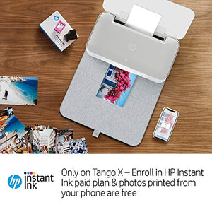 HP Tango X Smart All-in-One Printer, Bundled with 75 Sheets of Photo Paper – Designed for your Smartphone with Remote Wireless Printing, HP Instant Ink & Amazon Dash Replenishment ready