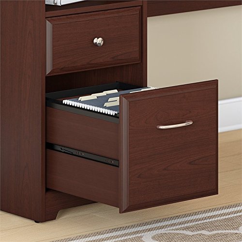 Bush Furniture Cabot 72W Computer Desk with Hutch and Drawers in Harvest Cherry