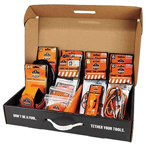 Tool Tethering Kit for Carpenter, Includes Tool Lanyards and Attachments for Tape Measure and Power Tools, Ergodyne Squids 3183