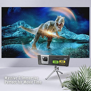AAXA P6X 1000 Lumen Battery Projector, 4 Hour Battery, Portable Mini Projector, DLP 1080p Support, 30,000 Hours LED, 15000mah Powerbank, HDMI/USB/microSD Input, Worlds Brightest Battery Pico Projector
