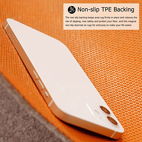 Grey Office Chair Mat for Hardwood Floor, Non-Slip Desk Rug, Soundproof Mat (60x90cm)
