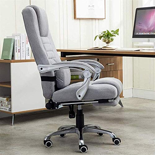 KouRy Ergonomic Office Chair with Adjustable Height, Reclining Swivel, Armrests, Lumbar Support - Gray