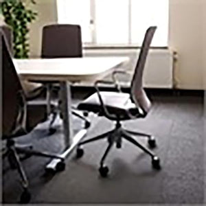 Pemberly Row Clear Polycarbonate Plastic Chair Mat for Carpets - 60x118