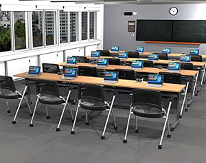 Team Tables 16 Person Folding Training Meeting Seminar Classroom Tables with Power+USB Outlet