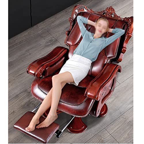 CBLdF Ergonomic Leather Boss Chair with Footrest, High Back Executive Office Chair