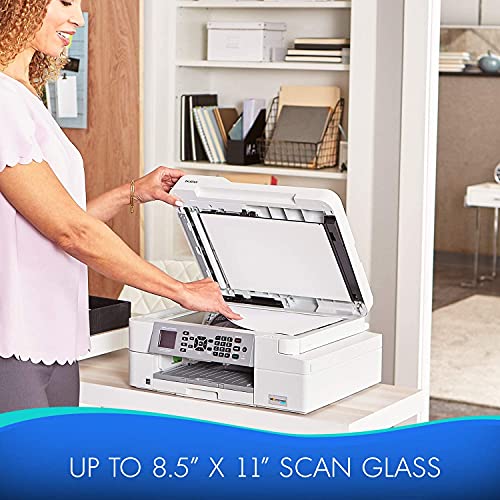 Premium Brother INKvestmentTank MFC J80 Series Color Inkjet All-in-One Printer I Print Scan Copy Fax I 1.8" Color LCD I Wireless Printing I Auto 2-Sided I Up to 20 Sheets ADF + Delca HDMI Cable