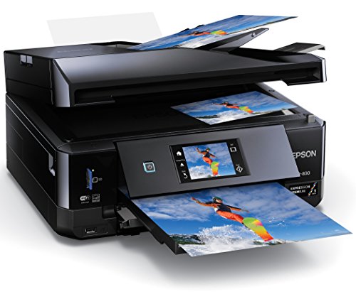 Epson XP-830 Wireless Color Photo Printer with Scanner, Copier & Fax, Amazon Dash Replenishment Enabled, C11CE78201, 1