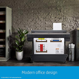 HP DesignJet T650 Large Format Wireless Plotter Printer - 36", with Modern Office Design (5HB10A) (Renewed)