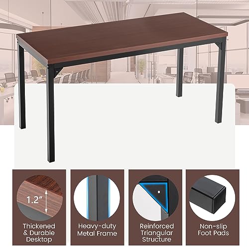 Tangkula 55 Inch Conference Table Set of 8 with Honeycomb Tabletop