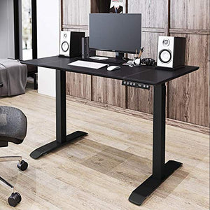 Electric Stand Up Desk Frame, Height Adjustable Standing Desk Base with Dual Electric Motor and Memory Controller, DIY Ergonomic Desk Frame Legs for Home, Office(Frame Only)
