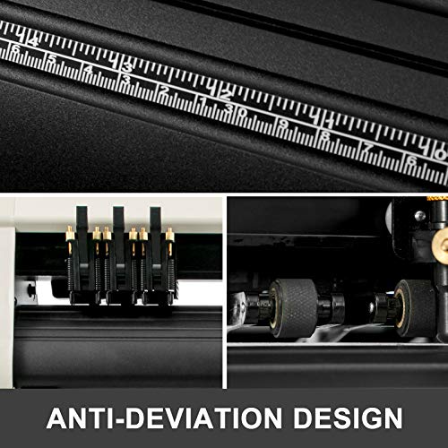 VEVOR Vinyl Cutter 28 Inch Vinyl Cutter Machine 720mm Paper Feed Vinyl Plotter Cutter Machine with Sturdy Floor Stand Vinyl Cutter Plotter Machine for Cutting Paper(Black)