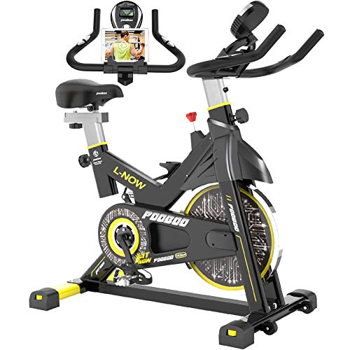 pooboo Indoor Cycling Bike, Belt Drive Indoor Exercise Bike,Stationary Bike LCD Display for Home Cardio Workout Bike Training