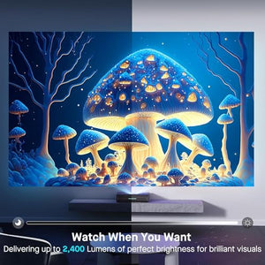 NexiGo Aurora Pro 4K Laser TV with 120" ALR Screen, Dolby Vision, Active 3D