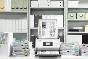 Epson DS-30000 Large-Format Document Scanner, 12" x 220", 1200 DPI, 120-Sheet Duplex ADF