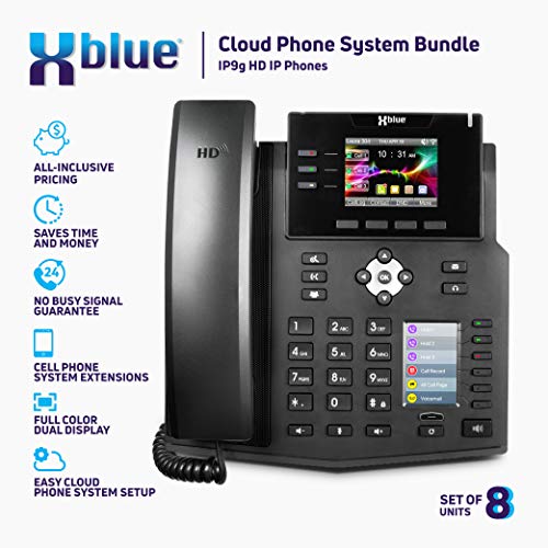 Xblue Cloud Phone System Bundle with 8 IP Phones & 6 Months of Cloud VoIP Service