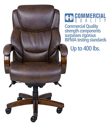 La-Z-Boy Delano Big & Tall Executive Bonded Leather Office Chair - Chestnut (Brown)