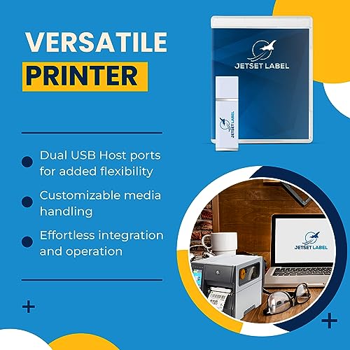 JetSet Label Zebra ZT411 203 DPI Thermal Transfer Industrial Printer | 4" Width, Serial, USB, Ethernet, Bluetooth | Jetset Software