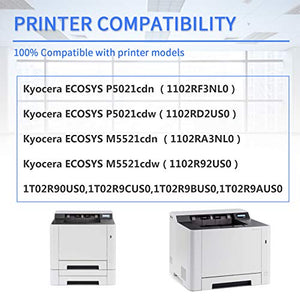 4 Pack TK-5232 (1BK+1C+1M+1Y) 1T02R90US0 1T02R9CUS0 1T02R9BUS0 1T02R9AUS0 Compatible Toner Cartridge Replacement for Kyocera ECOSYS P5021cdw P5021cdn M5521cdw M5521cdn Toner Printer