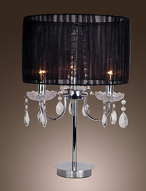 ZQ Character design Comtemporary Crystal 3 - Light Table Light with Farbric Shade Candle Featured , 110-120v