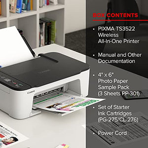 Canon PIXMA TS3522 Wireless Color Inkjet All-in-One Printer