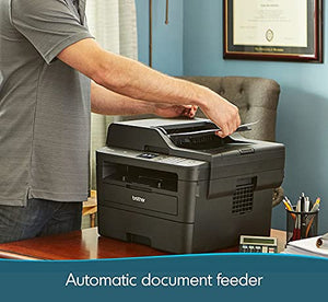 Brother Premium MFC-L27DW Series Compact Monochrome All-in-One Laser Printer I Print Copy Scan Fax I Wireless I Mobile Printing I Auto 2-Sided Printing I ADF I 2.7" Touchscreen I 36 ppm +Printer Cable