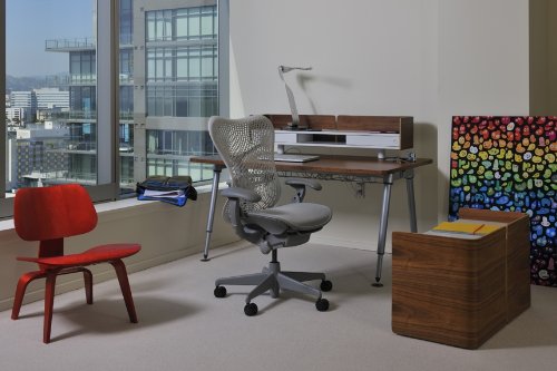 Mirra Chair by Herman Miller: Fully Featured w/Forward Tilt - Adjustable Arms - FlexFront Seat - Tilt Limiter - Lumbar Support - Hard Floor Casters - Graphite Frame/Graphite Seat