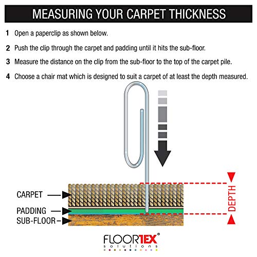 EcoTex Evolutionmat, Recyclable Chair Mat, for Standard Pile Carpets, Rectangular, 48" x 60"