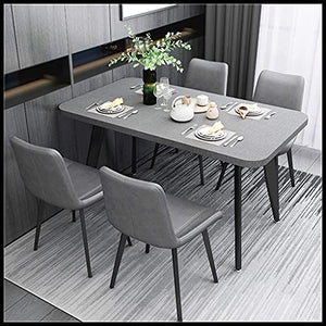 SYLTER Office Conference Table Set with Chairs - Black Color
