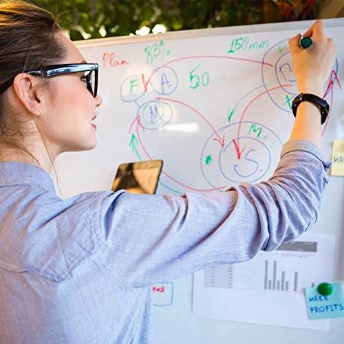 XBoard Magnetic Whiteboard 72 x 40, White Board/Dry Erase Board with Detachable Marker Tray