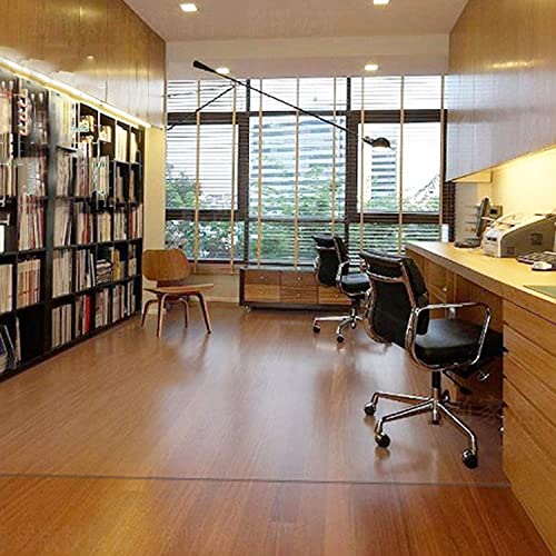 XOUVY Transparent Plastic Carpet Protector Chair Mat for Hardwood Floor - Waterproof, Cuttable, Size: 120x800cm