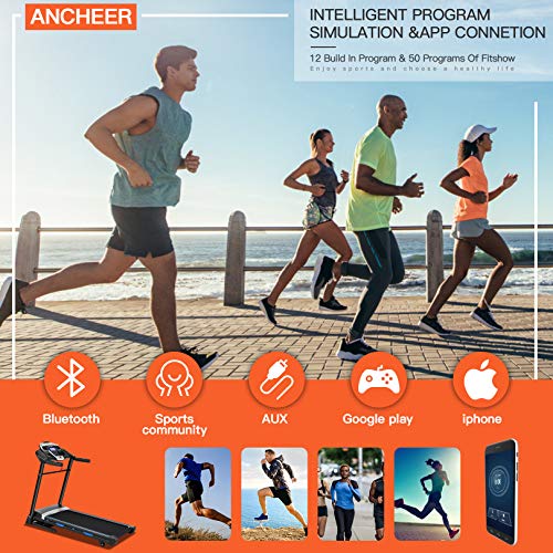 FUNMILY 3.25HP Folding Treadmill, Electric Automatic Incline Treadmill, Motorized Walking Running Jogging Machine for Gym Home & Office Workout - 2021 Updated Version