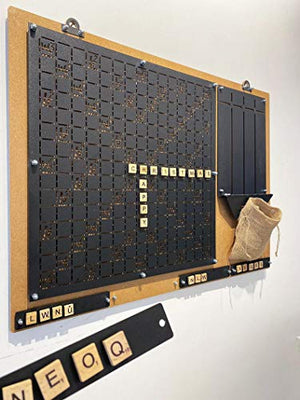 TUBİBU Unique Wall Decor, Message Board, Convenient to Play Scrabble, Extraordinary Gift, Wall Decor, Wall Art (Word Game)
