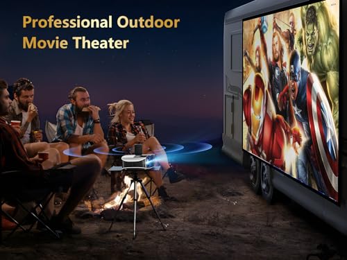 GooDee Smart Projector with 5G WIFI, Bluetooth, FHD, Dolby Audio, 4K Support