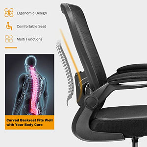 POWERSTONE Ergonomic Drafting Chair with High Back, Armrests, and Footrest (Black 2 pcs)