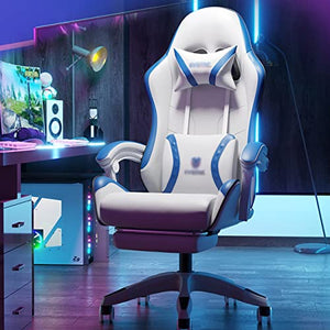 inBEKEA Home Computer Ergonomic Gaming Office Chair with Footrests, Casters, Armrests (Pink, 62 * 62*(109~118) cm)