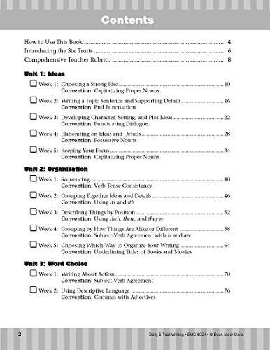 Evan-Moor Daily Math Practice, Grade 4 - Teacher's Edition, 36 Weeks of Math Activities for Fourth Graders (Daily 6 Trait Writing)