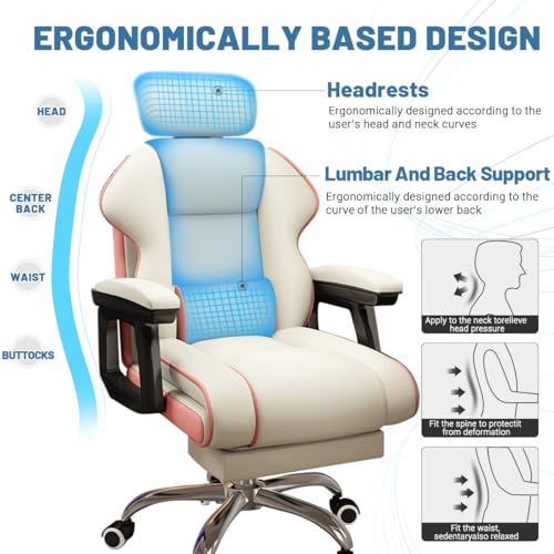 XUEGW Executive Computer Chair with Adjustable Height and Ergonomic Design