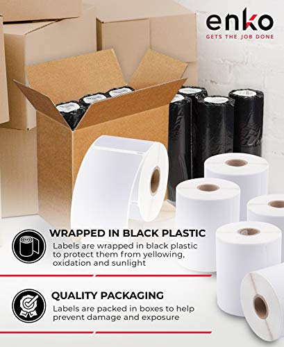 enKo Dymo 4XL Labels 4 x 6" 1744907 Compatible for Dymo Labelwriter 4XL Shipping Label Thermal Printer (48 Rolls, 10,560 Labels)