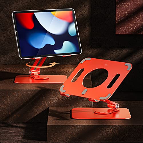 EYHLKM Tablet Stand Desk Riser 360 Rotation Multi-Angle/Height Adjustable Foldable Holder Dock for 5-13.9 Inch Phone Tablet Laptop (Color : B)