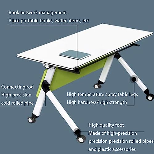 TeMkin Portable Lightweight Rolling Conference Training Table with Wheels