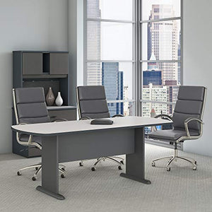 Bush Business Furniture Series A & C 79W x 34D Racetrack Oval Conference Table in Slate