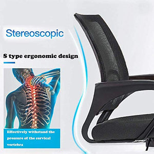 Office Chair Ergonomic Cheap Desk Chair Mesh Computer Chair Lumbar Support Modern Executive Adjustable Stool Rolling Swivel Chair for Back Pain, Black