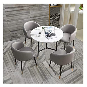 AkosOL Space-Saving Business Dining Table Set - Grey 90cm