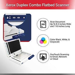 Xerox XD-COMBO Duplex Combo Flatbed Document Scanner for PC and Mac