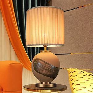 SLEEVE Chinese Ceramic Table Lamp with Copper Base (Size B)